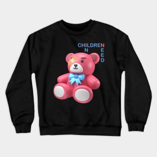 Pudsey Bear, Tesco Pudsey Bear, Pudsey, Bear, Tesco, Tesco Bear, Tesco Pudsey, children in need, pudsey bear Crewneck Sweatshirt